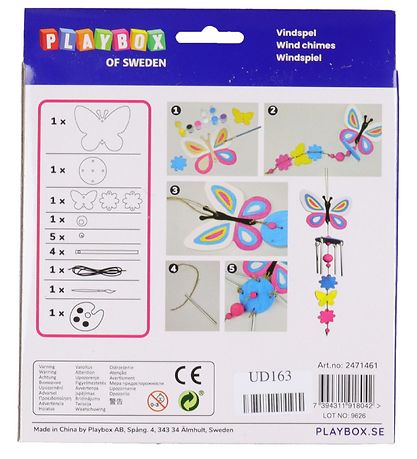 Ensemble créatif Playbox - DIY - Carillon éolien av. Papillons