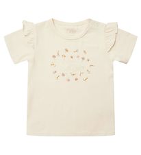 Petit by Sofie Schnoor T-shirt - Penelope - Off White w. Flower