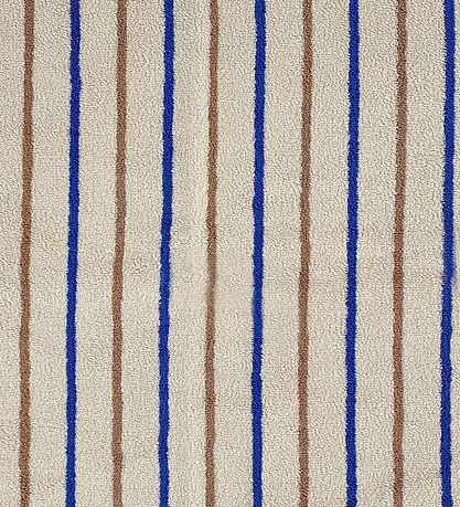 OYOY Baby towel - 100x100 cm - Raita - Caramel/Optic Blue