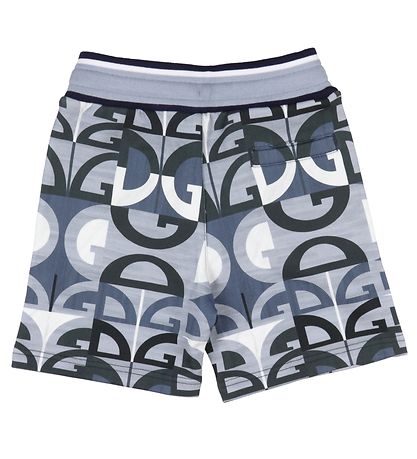 Dolce & Gabbana Sweatshorts - Grijs/Blauw m. Logo's