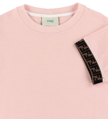 Fendi T-paita - Vaaleanpunainen, Logonauhat