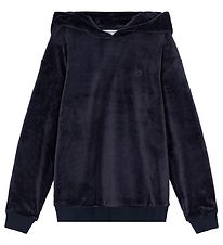 Designers Remix Hoodie - Velour - Frances - Marinblå