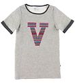Hust and Claire Dress - Wilde - Grey Melange w. Embroidery
