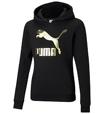 Puma Hoodie - Classics - Black w. Gold Logo