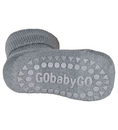 GoBabyGo Socks - Non-Slip - Wool - Grey