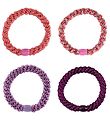 Kknekki Elastic Hair Bands - 4-Pack - Purple/Pink