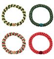 Kknekki Elastic Hair Bands - 4-Pack - Green/Glitter/Red