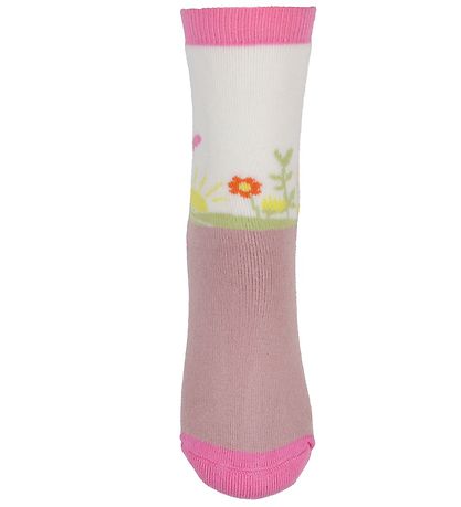 Melton Socken - Andrea - 2er-Pack - Orange/Pink
