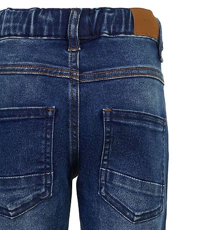 Minymo Bukser - Stretch Loose Passform - Blå Denim