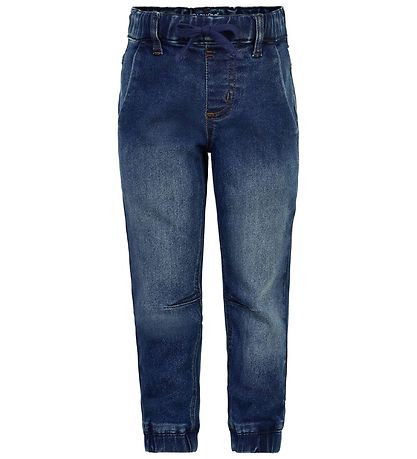 Minymo Bukser - Stretch Loose Passform - Blå Denim