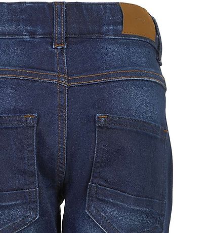 Minymo Bukser - Stretch Loose Passform - Mørkeblå Denim