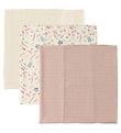 Cam Cam Muslin Cloths - 3-Pack - Mix Pressed Leaves/Dusty Rose/C