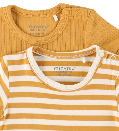 Minymo Bodysuits s/s - 2-Pack - Amber Gold
