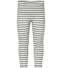 Name It Leggings - Rib - NmfVemma - Grey Melange/Cloud Dancer