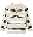 Fliink Polo shirt - Knitted - Benny - Sandshell/Stripes