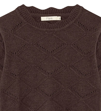 Fliink Blouse - Knitted - Emily - Coffee Bean
