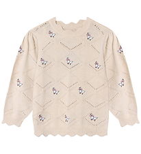 Fliink Blouse - Gebreid - Alon - Gans - Zandschelp m. Pointelle