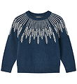Fliink Blouse - Knitted - Alon - Leaf - Insignia Blue