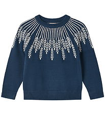 Fliink Blouse - Gebreid - Alon - Leaf - Insignes Blue