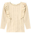 Fliink Blouse - Gabby - Sandshell w. Pointelle