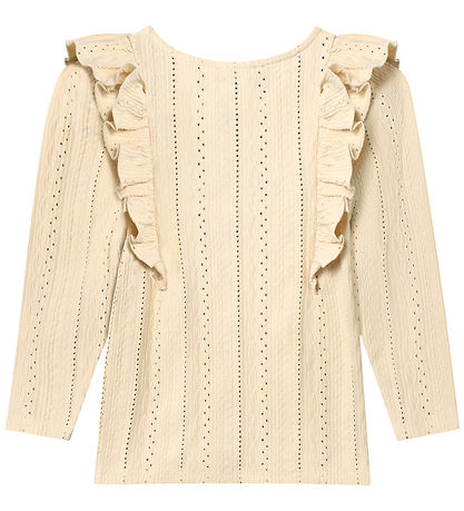 Fliink Blouse - Gabby - Sandshell w. Pointelle