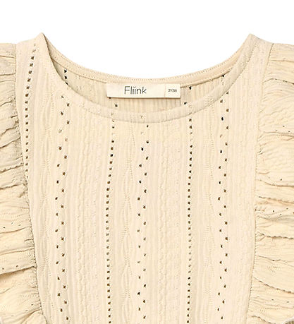 Fliink Blouse - Gabby - Sandshell w. Pointelle