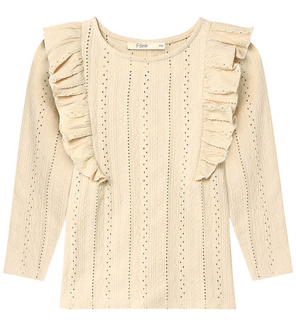 Fliink Blouse - Gabby - Sandshell w. Pointelle