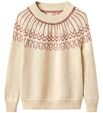 Fliink Blouse - Katoen/Wol - Gebreid - Nova - Bow - Zandschelp