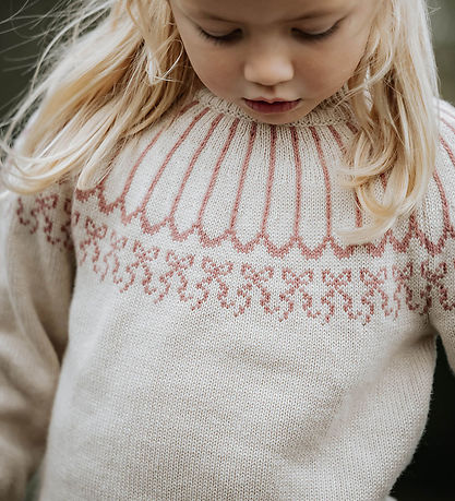 Fliink Blouse - Cotton/Wool - Knitted - Nova - Bow - Sandshell
