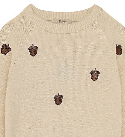 Fliink Blouse - Knitted - Benna - Acorn - Sandshell