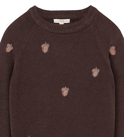 Fliink Blouse - Knitted - Benna - Acorn - Coffee Bean