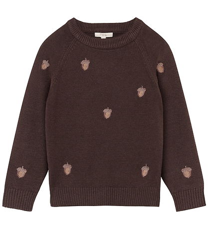 Fliink Blouse - Knitted - Benna - Acorn - Coffee Bean