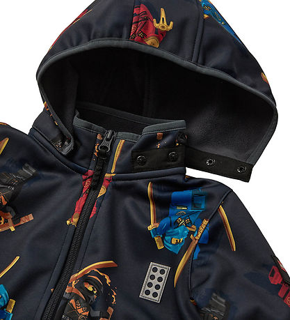 LEGO® Ninjago Softshell Jacket - LWSaku 602 - Charcoal Grey w. N