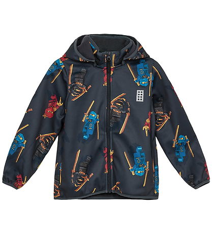 LEGO® Ninjago Softshell Jacket - LWSaku 602 - Charcoal Grey w. N