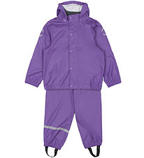Mikk-Line Rainwear w. Suspenders - PU - Deep Lavender