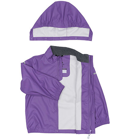 Mikk-Line Rainwear w. Suspenders - PU - Deep Lavender