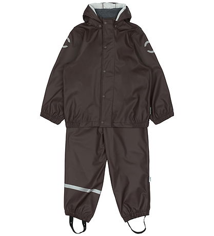 Mikk-Line Rainwear w. Suspenders - PU - Raisin