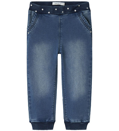 Name It Jeans - Fleece - NmfBella - Dark Blue Denim/Print