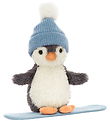 Jellycat Soft Toy - 12x18 cm - Peanut Penguin Snowboarding