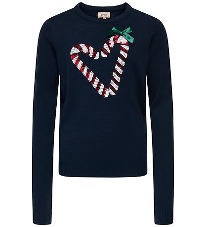 Kids Only Blouse - Knitted - KogXmas - Naval Academy/Candy Heart