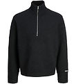 Jack & Jones Blouse - Knitted - Half Zip - JorNorrebro - Black