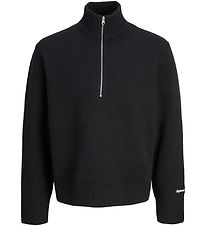 Jack & Jones Blouse - Knitted - Half Zip - JorNorrebro - Black