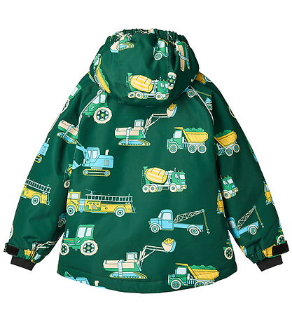 Småfolk Winter Coat - Evergreen w. Vehicle