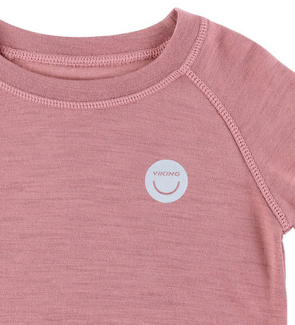Viking Blouse - Wool/Viscose - Soft Base Layer Merino - Pink