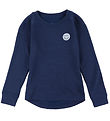 Viking Blouse - Wool/Viscose - Soft Base Layer Merino - Navy