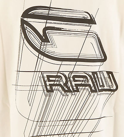 G-Star RAW T-shirt - Oversize - Milk w. Print