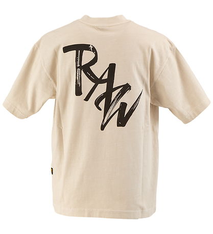G-Star RAW T-shirt - Oversized - Milk w. Print