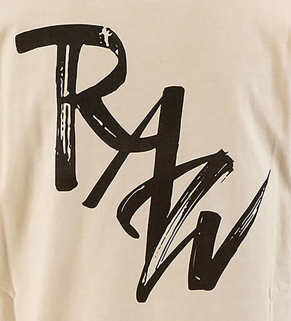 G-Star RAW T-shirt - Oversized - Milk w. Print