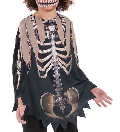 Smiffys Costume - Voodoo Witch Doctor Poncho - Brown/Black