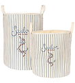 Konges Sløjd Geymslukörfur - 2 Stk. - Sailor Stripe